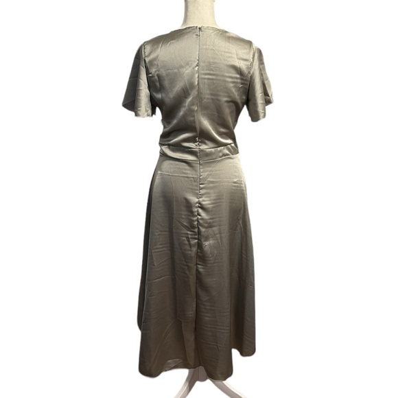 Sexy open tie front deep plunge cocktail dress - Picture 5 of 7